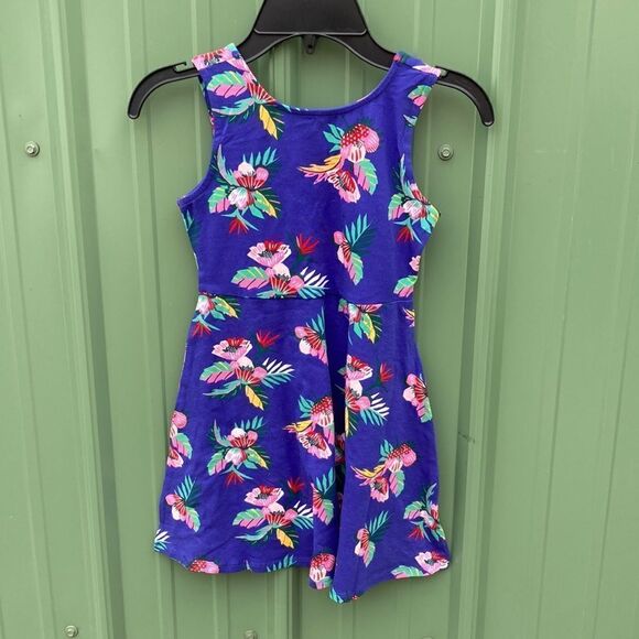 LITTLE GIRLS COTTON Tropical Print & Pink Pullover Dress Lot Size 6X - Picture 7 of 7